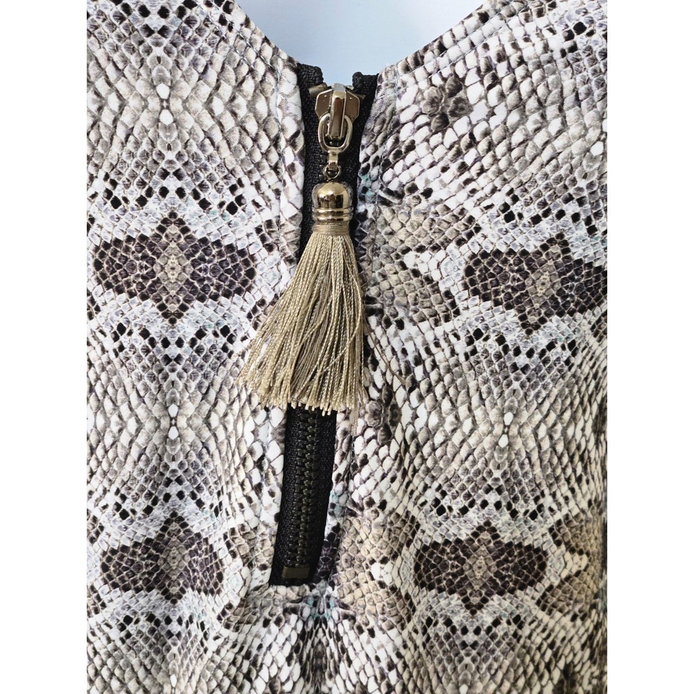 Rachel Rachel Roy Snakeprint 1 Piece Swimsuit Women's XS Boho Grey/Taupe NWT - Picture 3 of 11